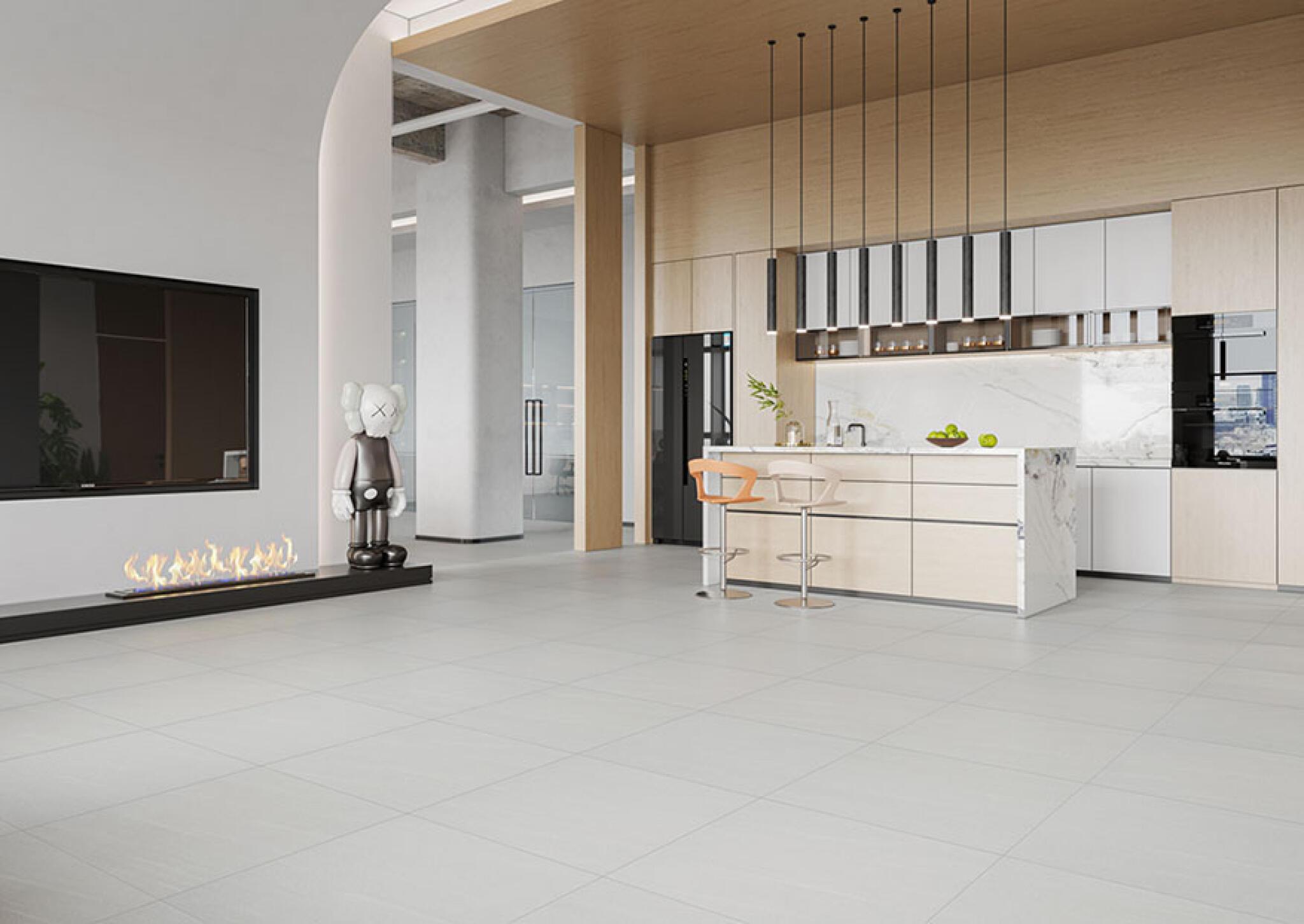 Basaltina Modern Tiles - Light Grey